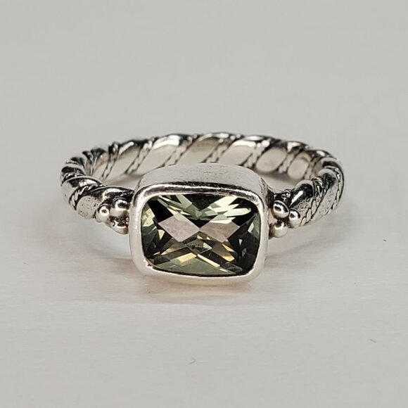 Lori Bonn Green Topaz Sterling Silver Ring, Size 6.75 - Picture 1 of 10